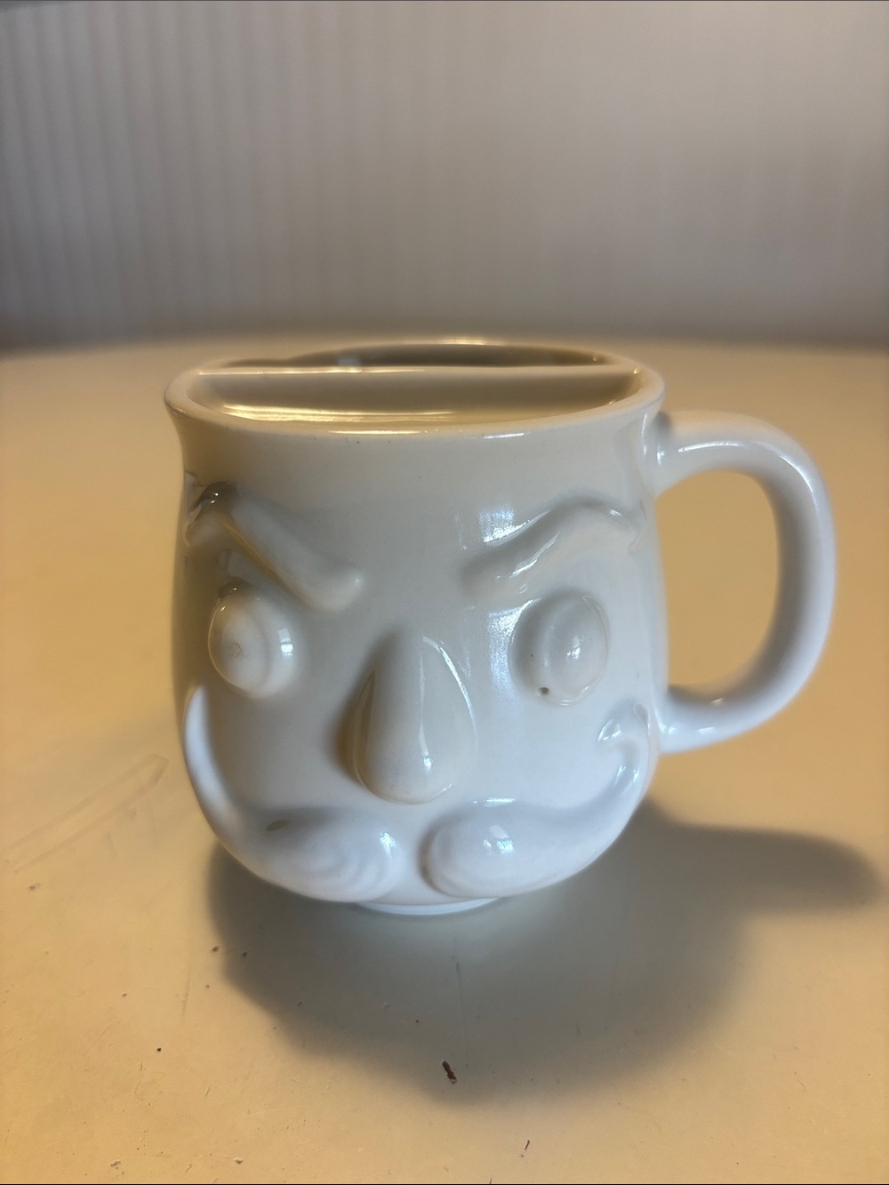 Vintage Japanese Ceramic Mustache Mug